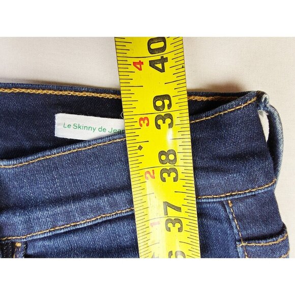 Frame 29X31 Womens Le Skinny De Jeanne Augusta Blue Denim Embroidered Logo Jeans - Picture 8 of 14